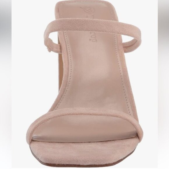 The Drop Avery Square Toe Two Strap High Heel Sandal - Picture 2 of 7